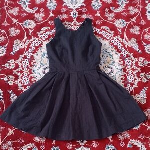 Armani Exchange Little Black Dress With Pockets Cross Back Strap Size 4